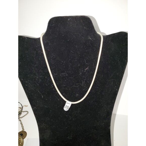 A Vintage Silver Plated Snake Chain Necklace Choker Costume Jewelry Korea - Picture 1 of 8